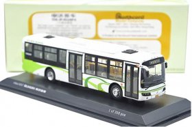 1:76 Scale White-Green CMNL Sunwin ShangHai City Bus Model