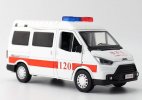 Kids 1:32 Scale White Ambulance Diecast 2018 JMC Van Toy