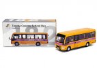 Yellow Hong Kong Toyota Coaster Diecast School Bus Toy