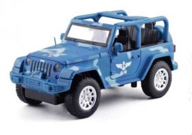 Blue 1:32 Scale Kids Air Force Diecast Jeep Car Toy