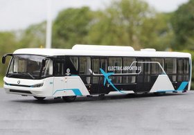 1:42 Diecast Kinwinauto HTKB142EV1 Electric Airport Bus Model