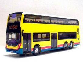 Yellow HK Alexander Dennis E500 Diecast Double Decker Bus Toy