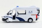 White-Blue Kids 1:36 Police Diecast Mercedes-Benz Sprinter Toy