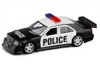 Kid 1:32 Black Diecast Mercedes Benz C-Class AMG Police Car Toy