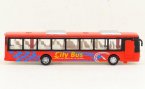 Kids Red / White / Blue Diecast City Bus Toy