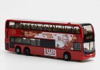 Red Tiny LWB Diecast ADL Enviro 500 MMC Double Decker Bus Model