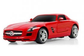 Red / White Full Functions 1:24 R/C Mercedes-Benz SLS AMG Toy