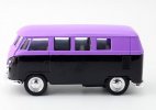 Kids Purple-Black Welly 1:36 Scale Diecast 1963 VW T1 Bus Toy