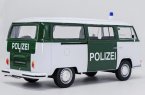 White 1:24 Scale Welly Police Diecast 1972 VW T2 Bus Model