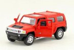 Red / Yellow 1:43 Scale Kids Diecast Hummer H3 Toy