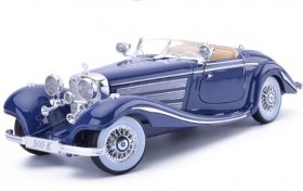 Blue / Gray / Red 1:18 Diecast Mercedes-Benz 500K Model