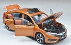 1:18 Scale Orange / Blue Diecast 2016 Honda New Civic Model