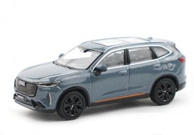 1:64 Scale Gray / Blue / Deep Blue Diecast 2021 Haval H6 Model