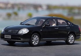 1:18 Scale Black / Blue Diecast 2004 Nissan Teana Car Model