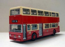 Red Hong Kong Daimler Fleetline Diecast Double Decker Bus Toy