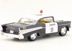 1:40 Kids Black-White Police 1957 Diecast Chevrolet Bel Air Toy