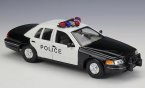 Black 1:24 Scale Welly Diecast 1999 Ford Crown Victoria Model