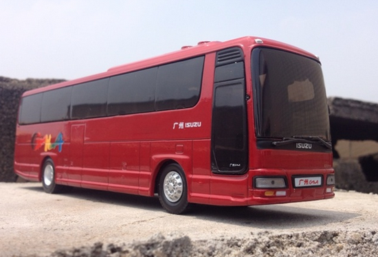 1:50 Scale Red Isuzu Buses Model