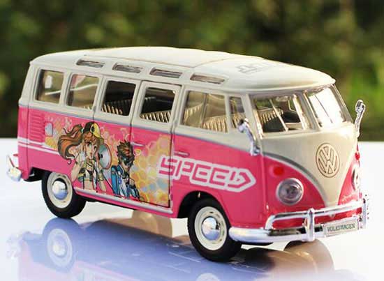 1:24 Scale White-Pink MaiSto VW Bus Model [NB8T294] : EZBUSTOYS.COM