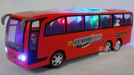 red tour bus toy