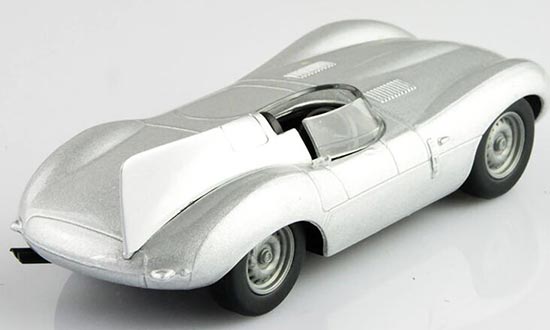 Silver 1:43 Scale HIGH SPEED Diecast Jaguar D-Type Model [NB9T482